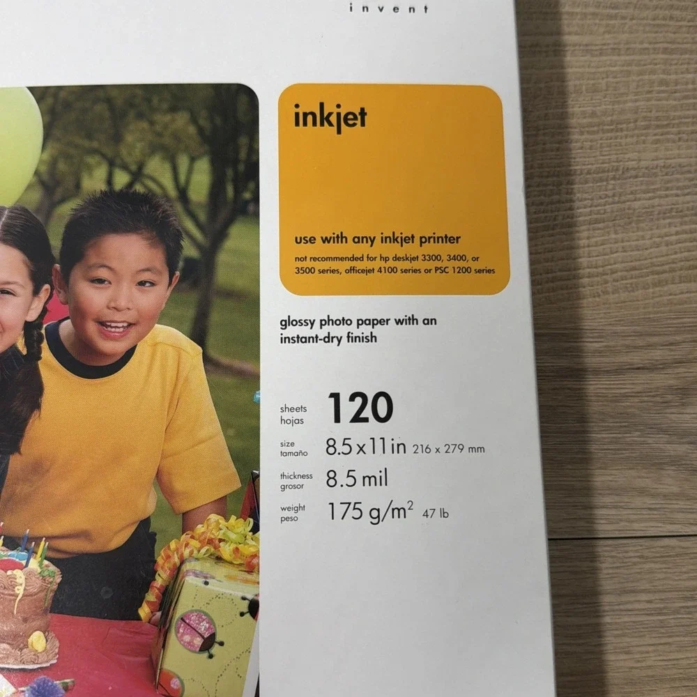 HP Glossy Photo‎ Paper 120 Sheets Inkjet Printing Scrapbook Craft Photography